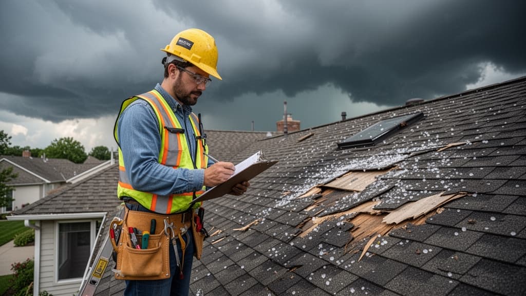 Storm damage roof restoration in San Antonio TX